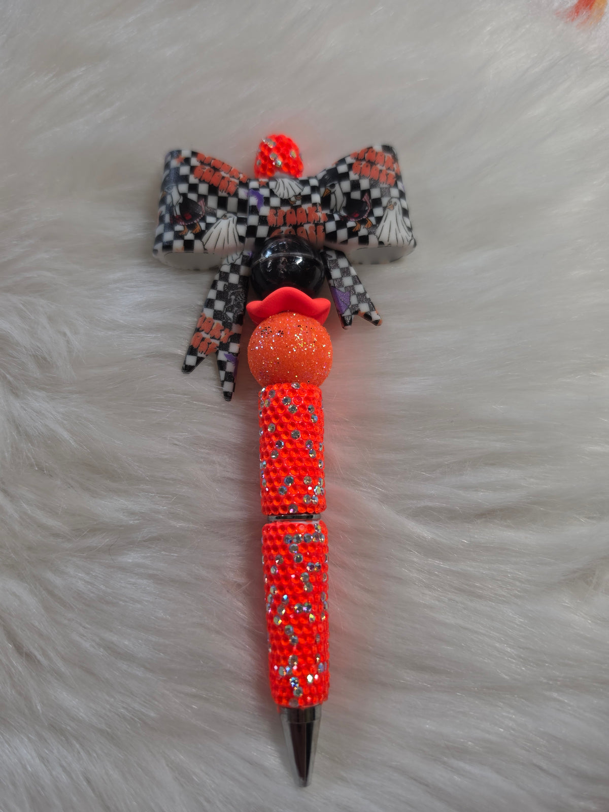 Ready to Ship - Spooky Ghost Bow Rhinestone Pen