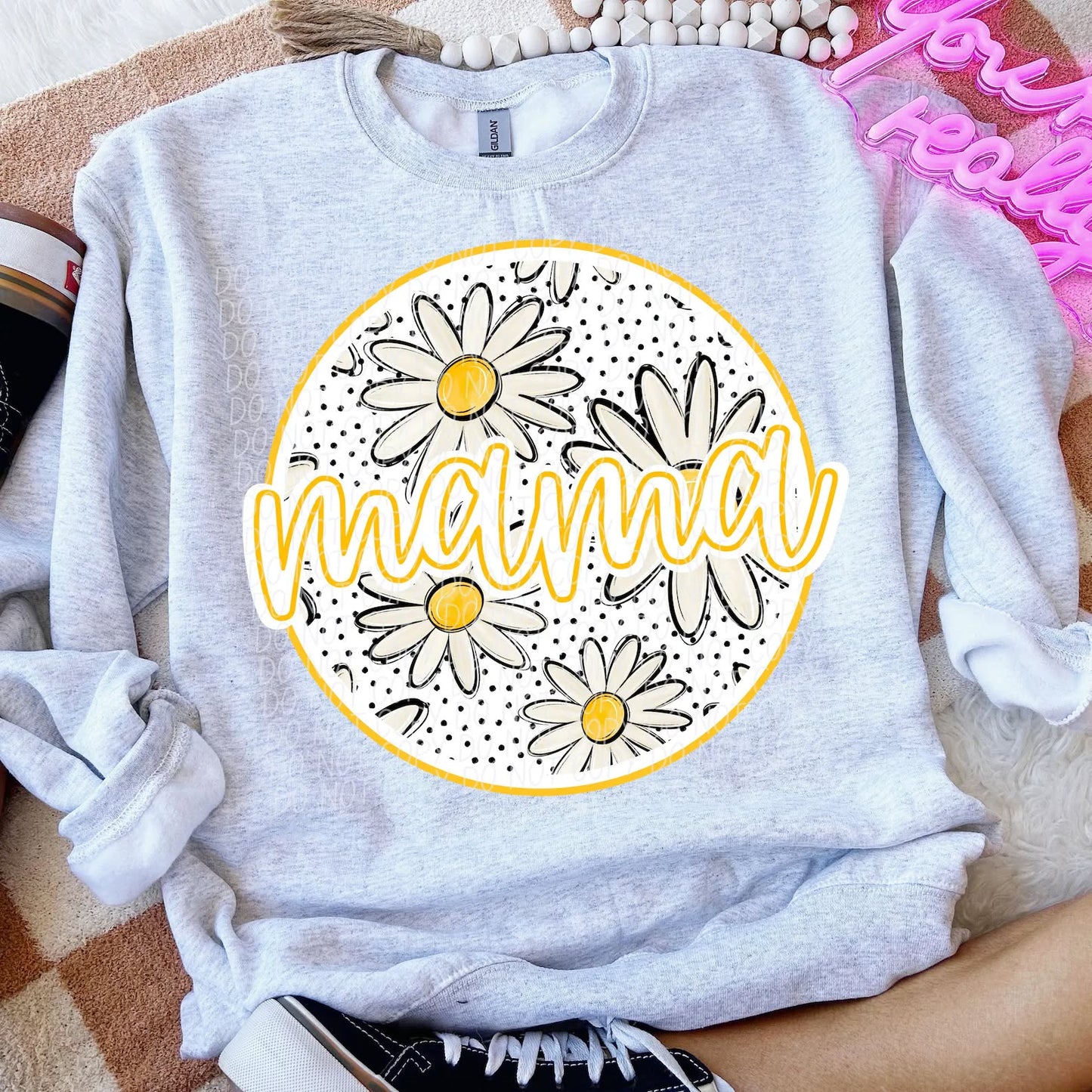 Mama Daisies Circle - Transfer