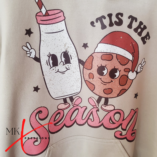 Tis the Season Milk & Cookies Hoodie - Ready to Ship