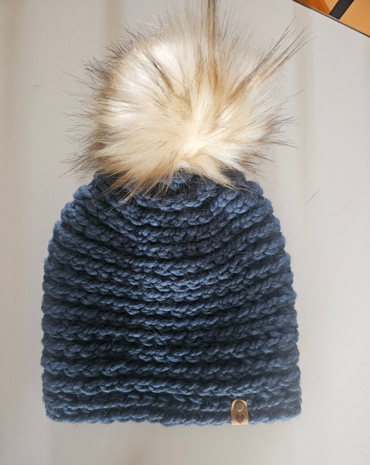 Ready to Ship - Crochet Beanie Hat with removeable Pom