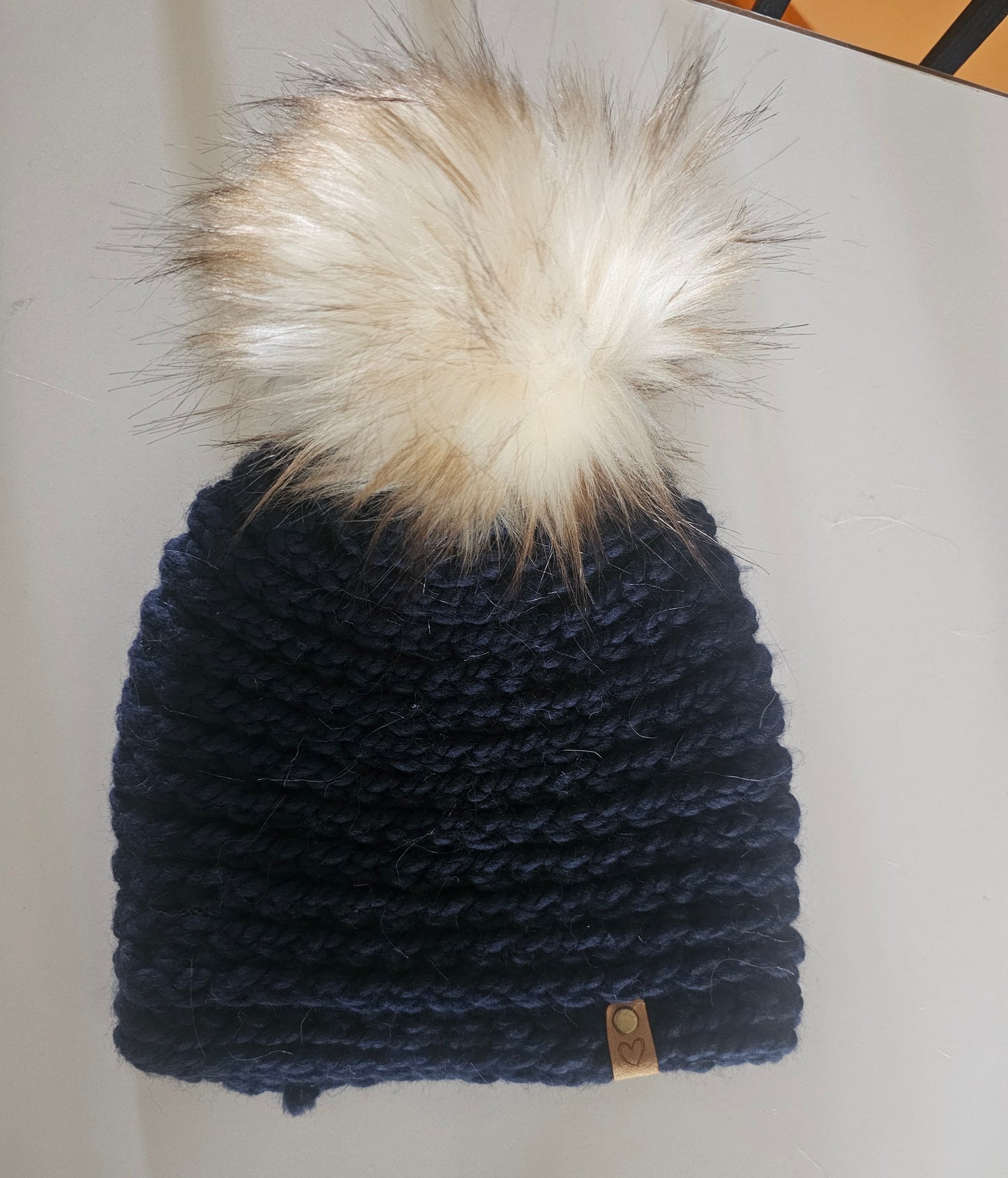 Ready to Ship - Crochet Beanie Hat with removeable Pom