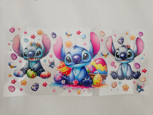 Blue character with Easter Eggs