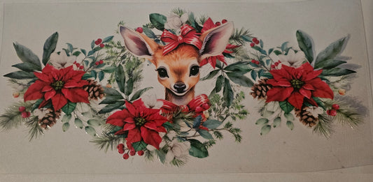 Reindeer with Bow and Greenery