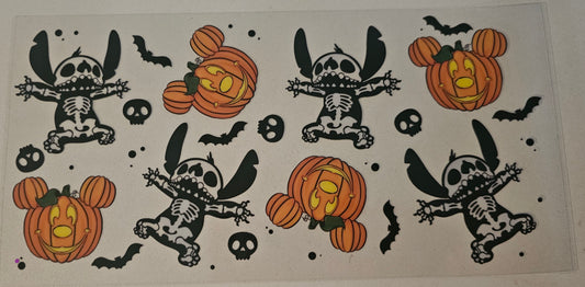 Stitch Skeleton and Mickey Pumpkin