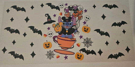 Stitch - Saucer cup & Bats Halloween