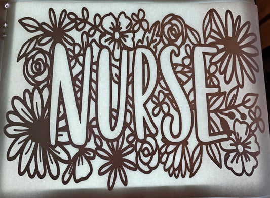 Nurse with Flowers - Transfer