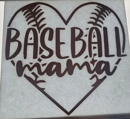 Heart Baseball Mama - Transfer