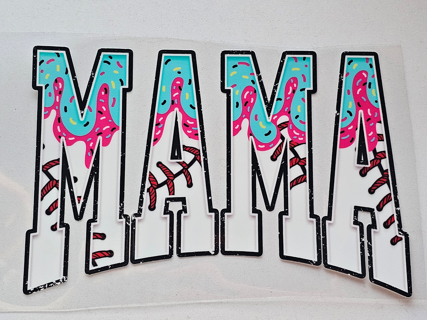 Baseball Mama - 16 oz UV DTF Decal