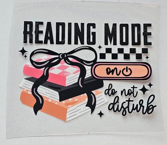 Reading Mode On - 16 oz UV DTF Decal