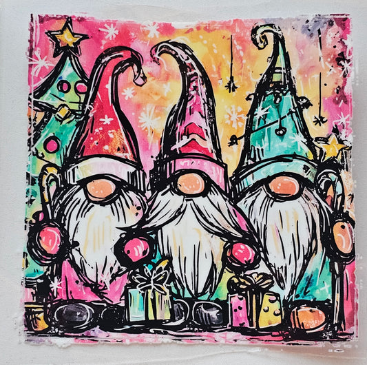 Christmas Gnomes - 16 oz UV DTF Decal