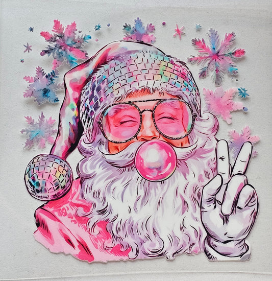 Santa Bubblegum - 16 oz UV DTF Decal