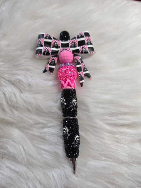 Ready to Ship - Ghost Face Bow Clay Pen
