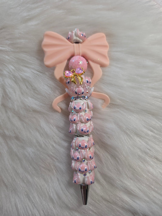 Ready to Ship - Angel Clay Pen with Pink Bow