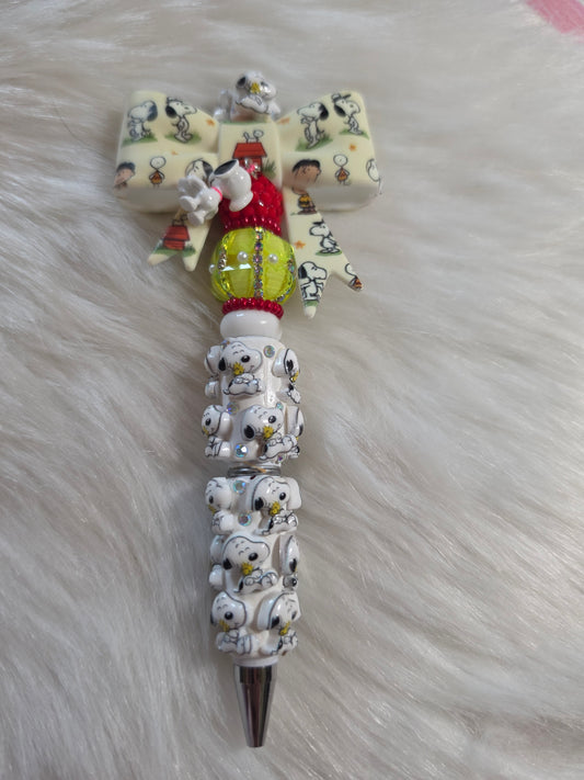 Ready to Ship - Snoopy Dog bow and pen