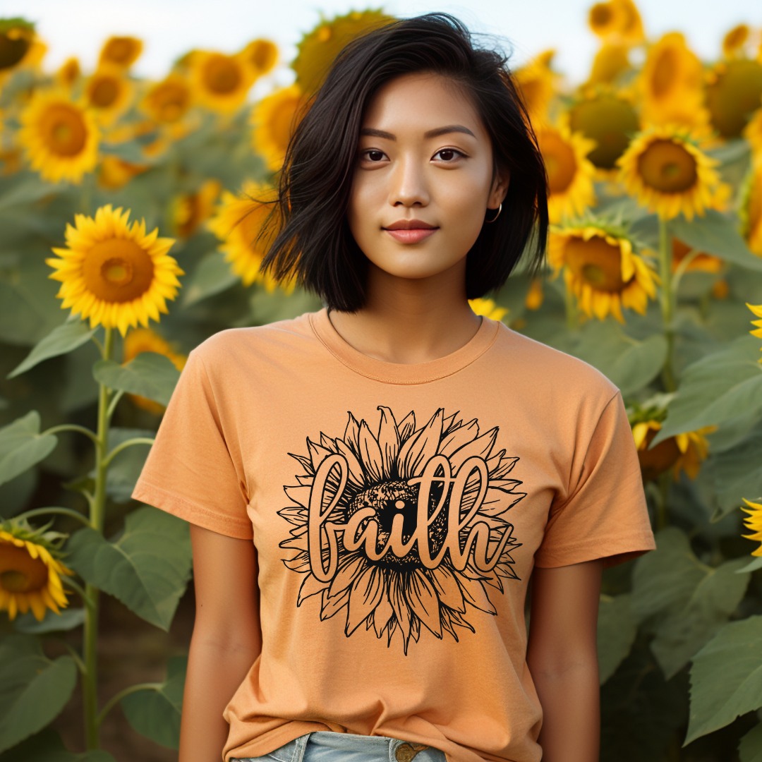 Faith with Sunflower - Transfer