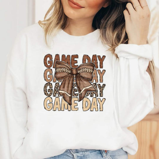 Game Day Football Bow - Transfer