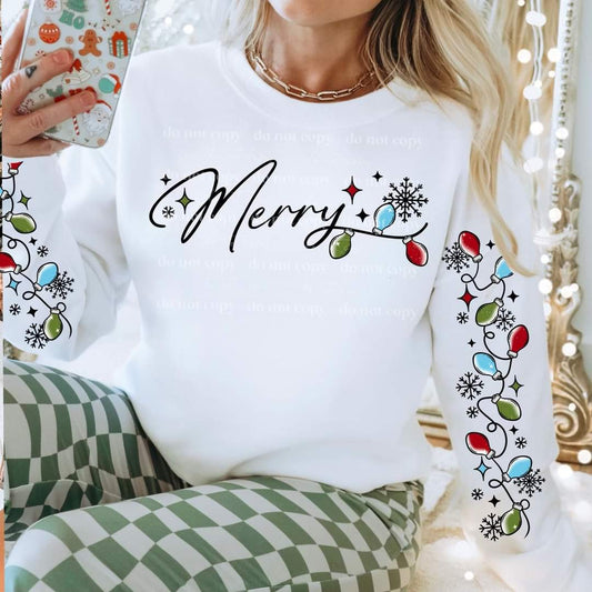 Merry & Lights with 2 sleeves - Transfer