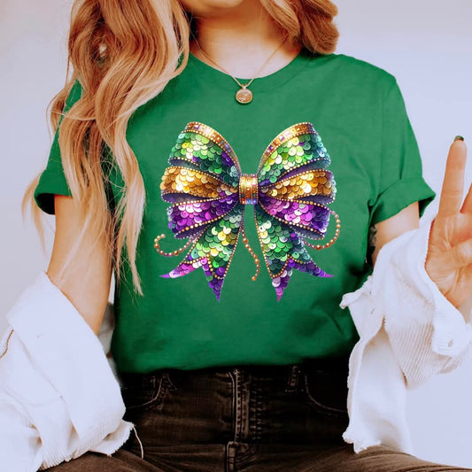 Mardi Gras Bow - Transfer