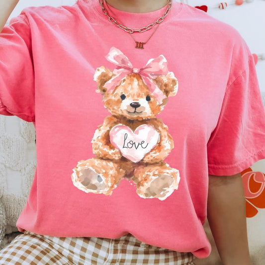 Bear with Bow Love - Transfer