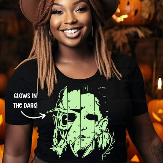 Halloween Faces Glow In The Dark - Transfer