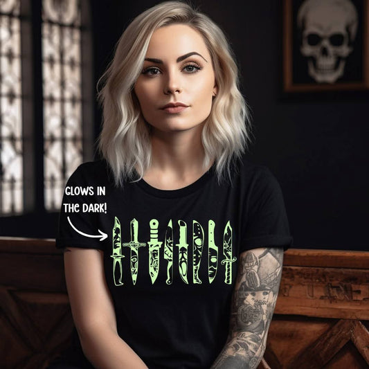 Halloween Faces Blades Glow In The Dark - Transfer