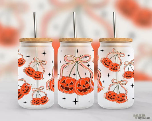 Cherry Pumpkins - 16 oz UV DTF Wrap