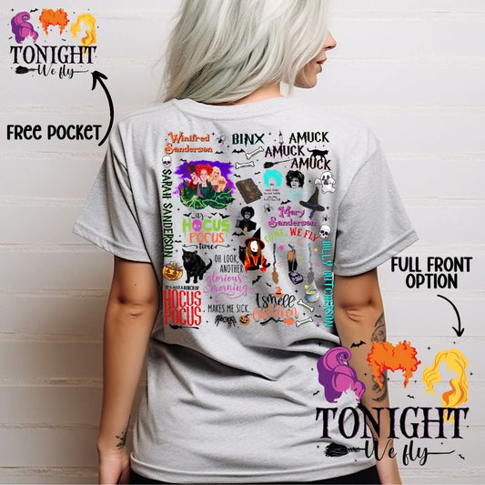 Sanderson Sisters Tonight We Fly - Front and Back - Transfer