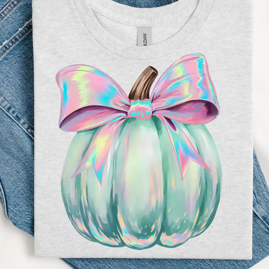 Turquoise Iridescent Pumpkin - Transfer