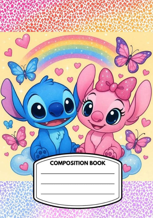 Composition Notebook - Blue Alien & Friend