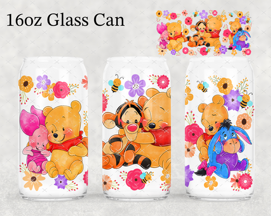 Cuddly Honey Bear & Friends- 16 oz UV DTF Wrap