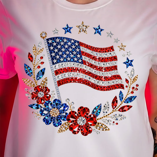 American Flag Gems (not actual) - Transfer