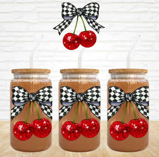Cherry Pumpkins - 16 oz UV DTF Decal