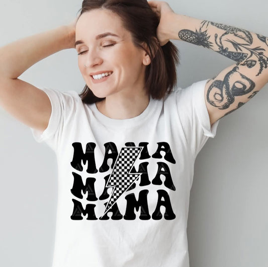 Mama Checkered Bolt - Transfer