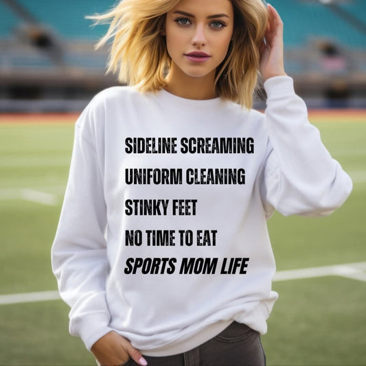 Sideline Screaming Sports Mom Life - Transfer