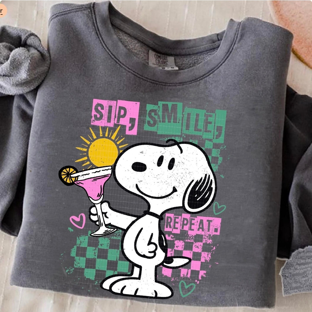 Sip, Smiles, Repeat Margarita Snoopy  - Transfer