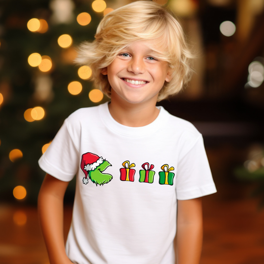 Pac-Man Green Man and Presents - Transfer