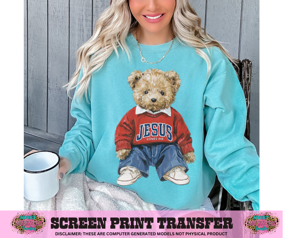 Jesus Loves Me Bear - Transfer