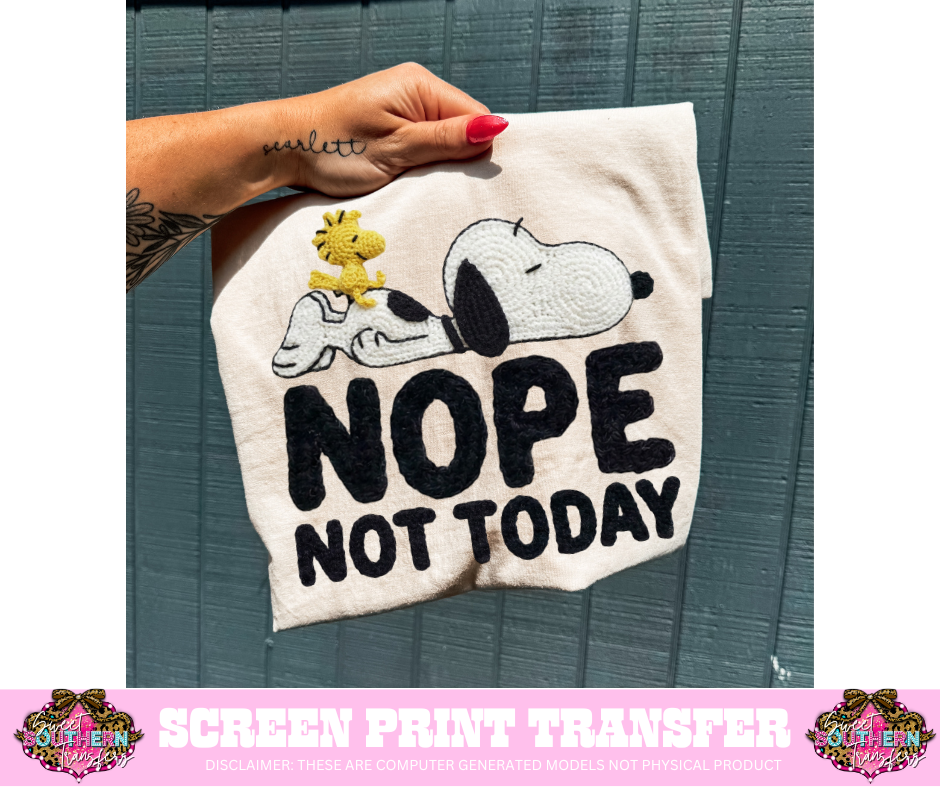 Snoopy Not Today - Transfer