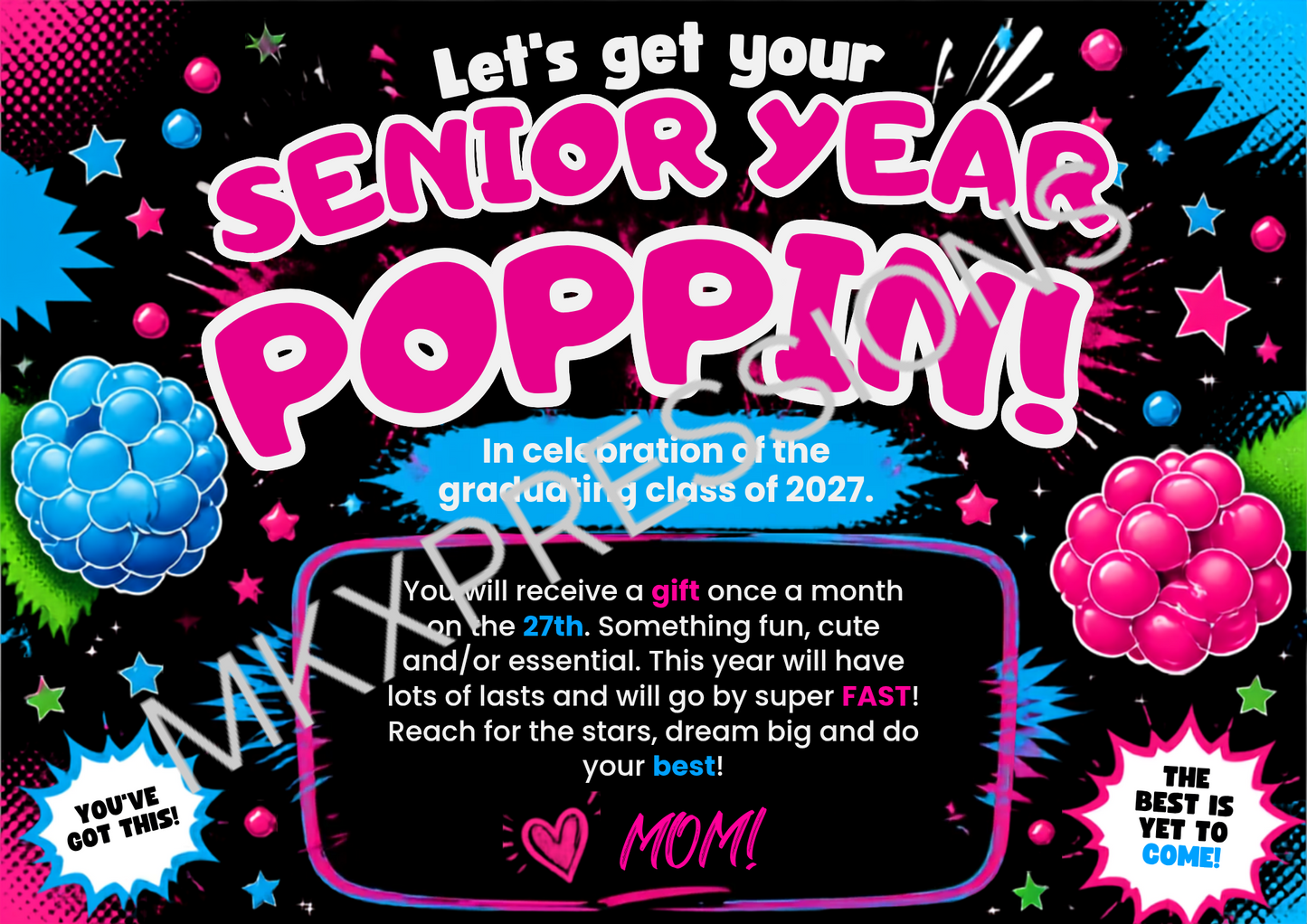 Senior 2027 A Gift on the 27th Digital Download PDF A4 Horizontal