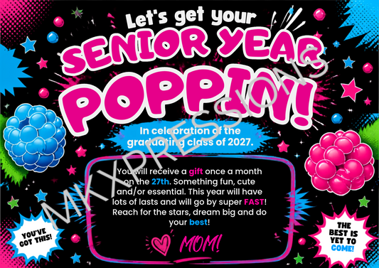 Senior 2027 A Gift on the 27th Digital Download PDF A4 Horizontal