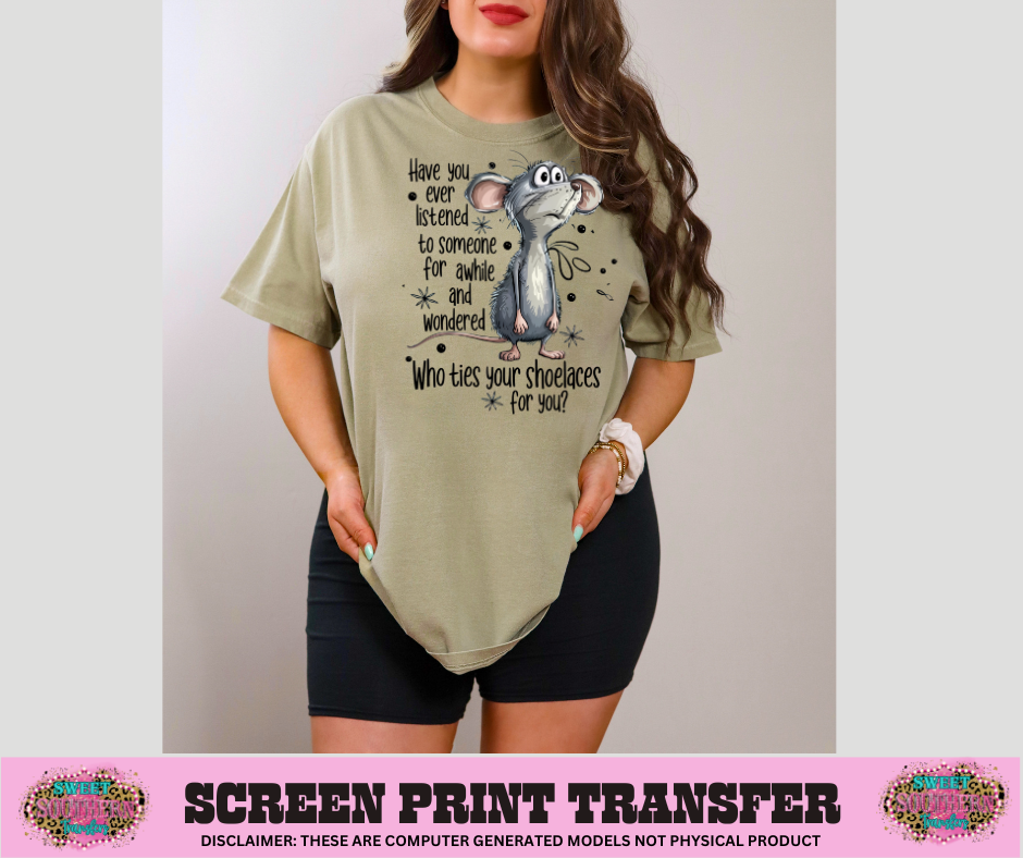 Mouse Who Ties Your Shoelaces - Transfer