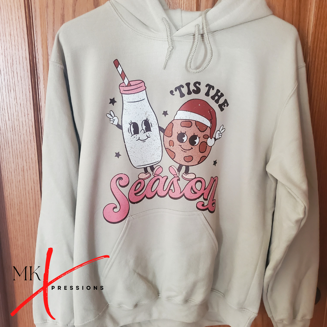 Tis the Season Milk & Cookies Hoodie - Ready to Ship