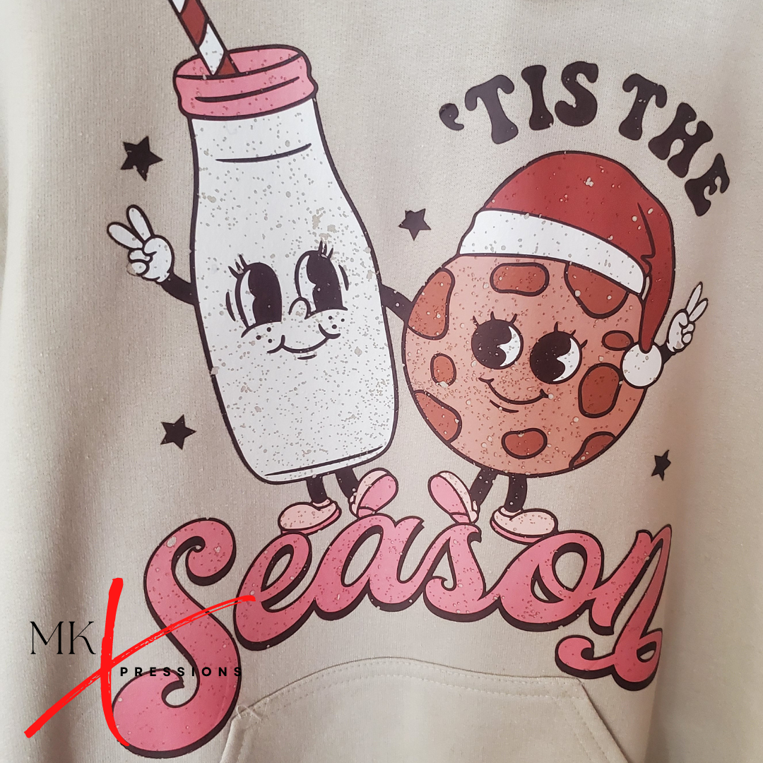 Tis the Season Milk & Cookies Hoodie - Ready to Ship